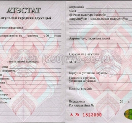 Аттестат о Полном Среднем Образовании Беларуси 2023г в Новосибирске