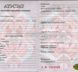 Аттестат о Полном Среднем Образовании Беларуси 2016г в Новосибирске