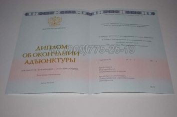 Диплом Адъюнктуры 2017г в Новосибирске
